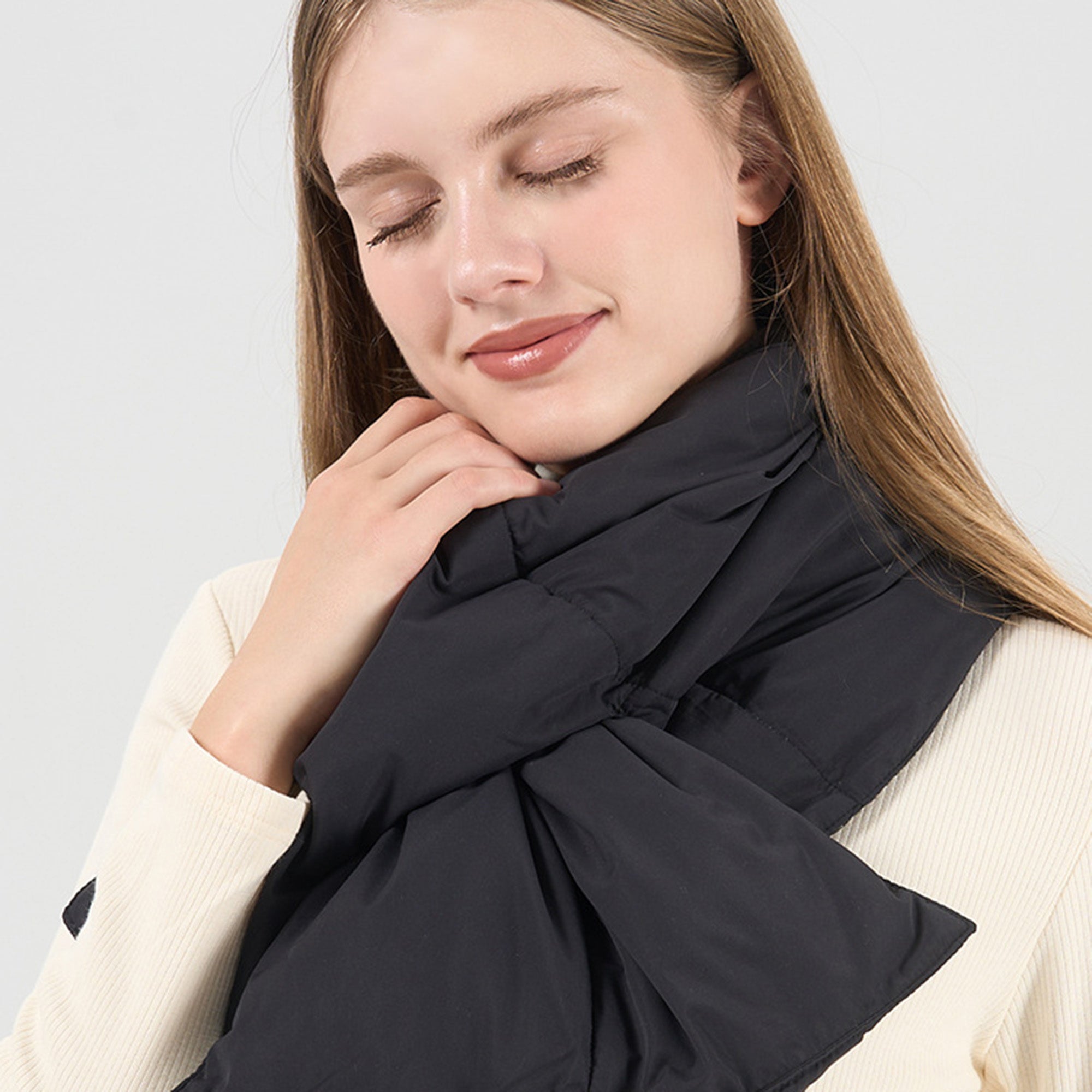 Anna-Kaci Women¡¯s Puffer Style Soft Quilted Scarf with Plush Lightweight Padding and Smooth Modern Texture Designed for Warm Comfortable Layering
