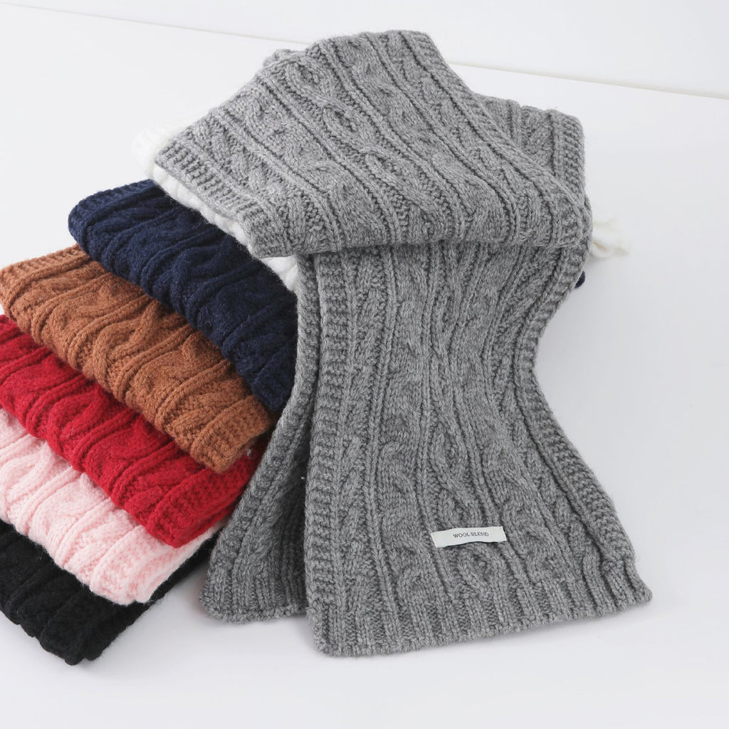 Anna-Kaci Women¡¯s Cable Knit Scarf with Soft Textured Wool-Blend Yarn and Classic Ribbed Edges for Warm Comfortable Layering in a Cozy Finish