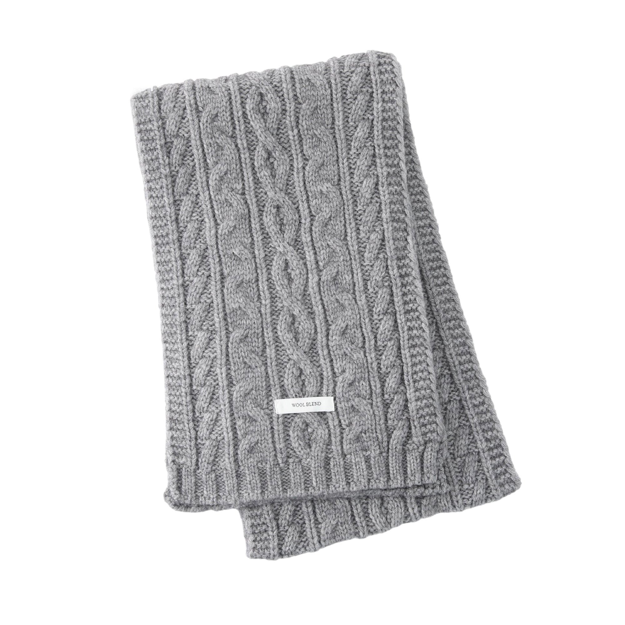 Anna-Kaci Women¡¯s Cable Knit Scarf with Soft Textured Wool-Blend Yarn and Classic Ribbed Edges for Warm Comfortable Layering in a Cozy Finish