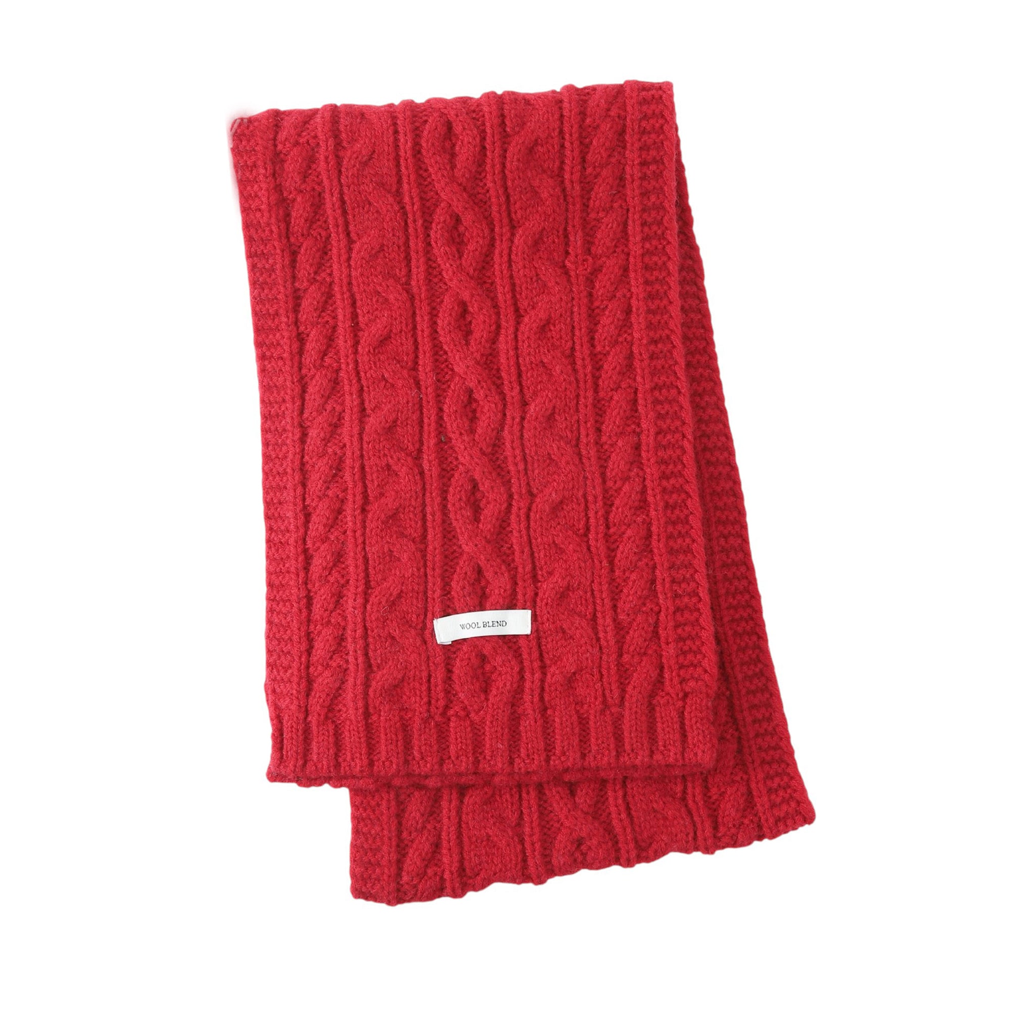 Anna-Kaci Women¡¯s Cable Knit Scarf with Soft Textured Wool-Blend Yarn and Classic Ribbed Edges for Warm Comfortable Layering in a Cozy Finish