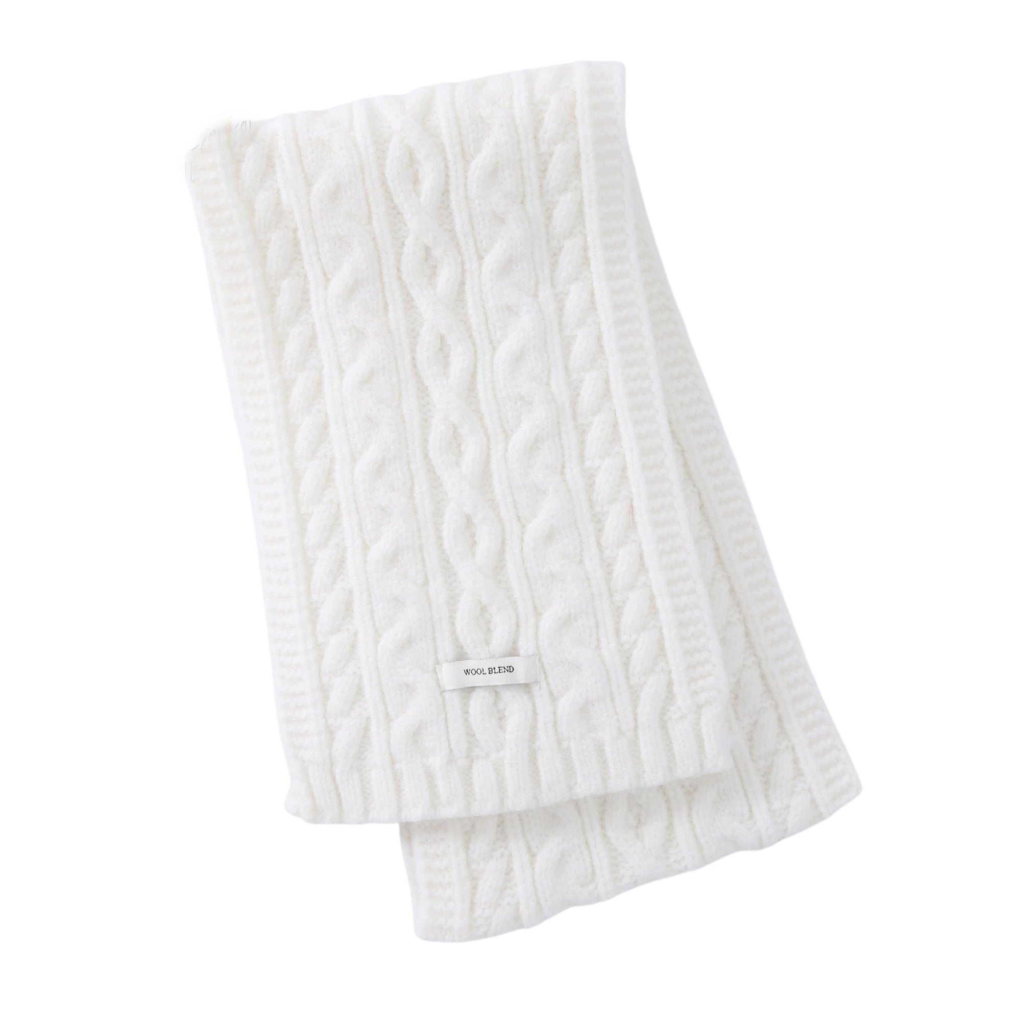 Anna-Kaci Women¡¯s Cable Knit Scarf with Soft Textured Wool-Blend Yarn and Classic Ribbed Edges for Warm Comfortable Layering in a Cozy Finish