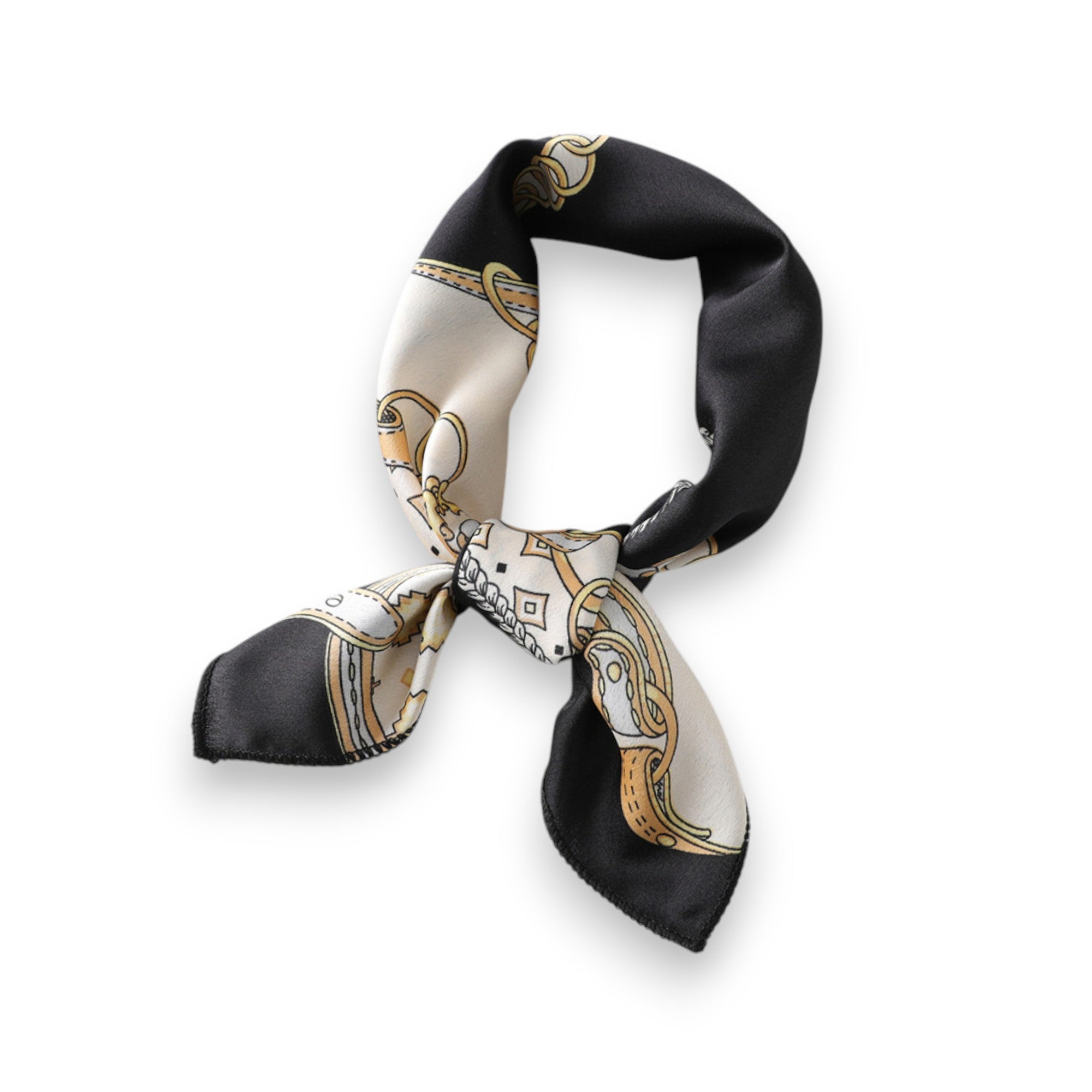 Anna-Kaci Women's Baroque Print Satin Scarf with Glossy Finish 20¡Á20 Inches