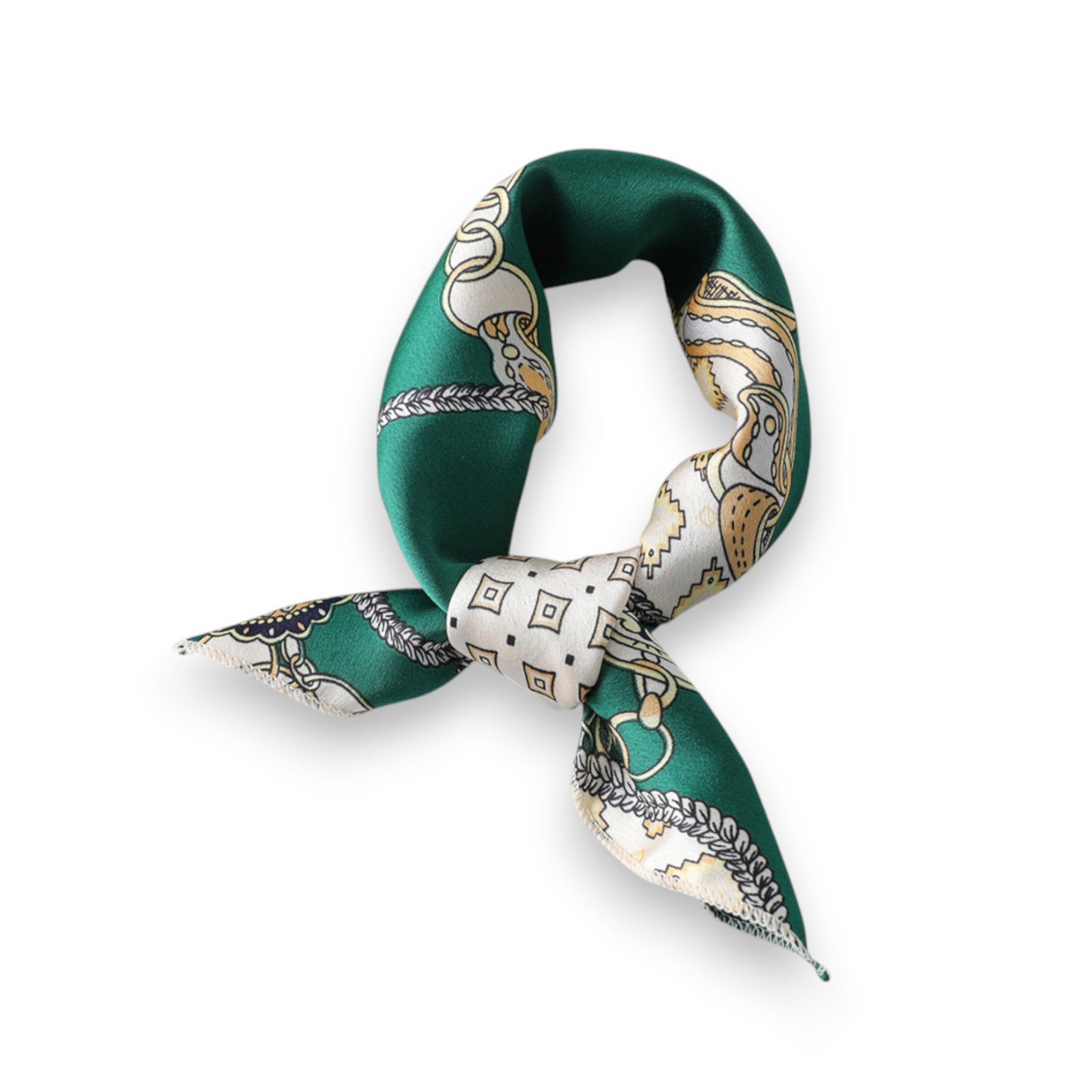 Anna-Kaci Women's Baroque Print Satin Scarf with Glossy Finish 20¡Á20 Inches