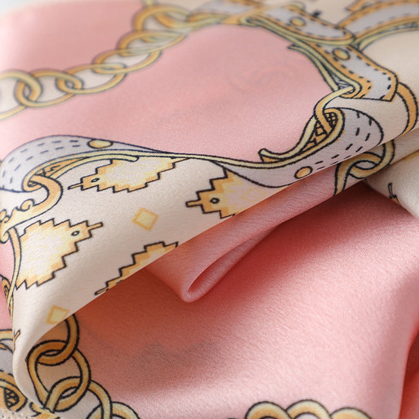 Anna-Kaci Women's Baroque Print Satin Scarf with Glossy Finish 20¡Á20 Inches