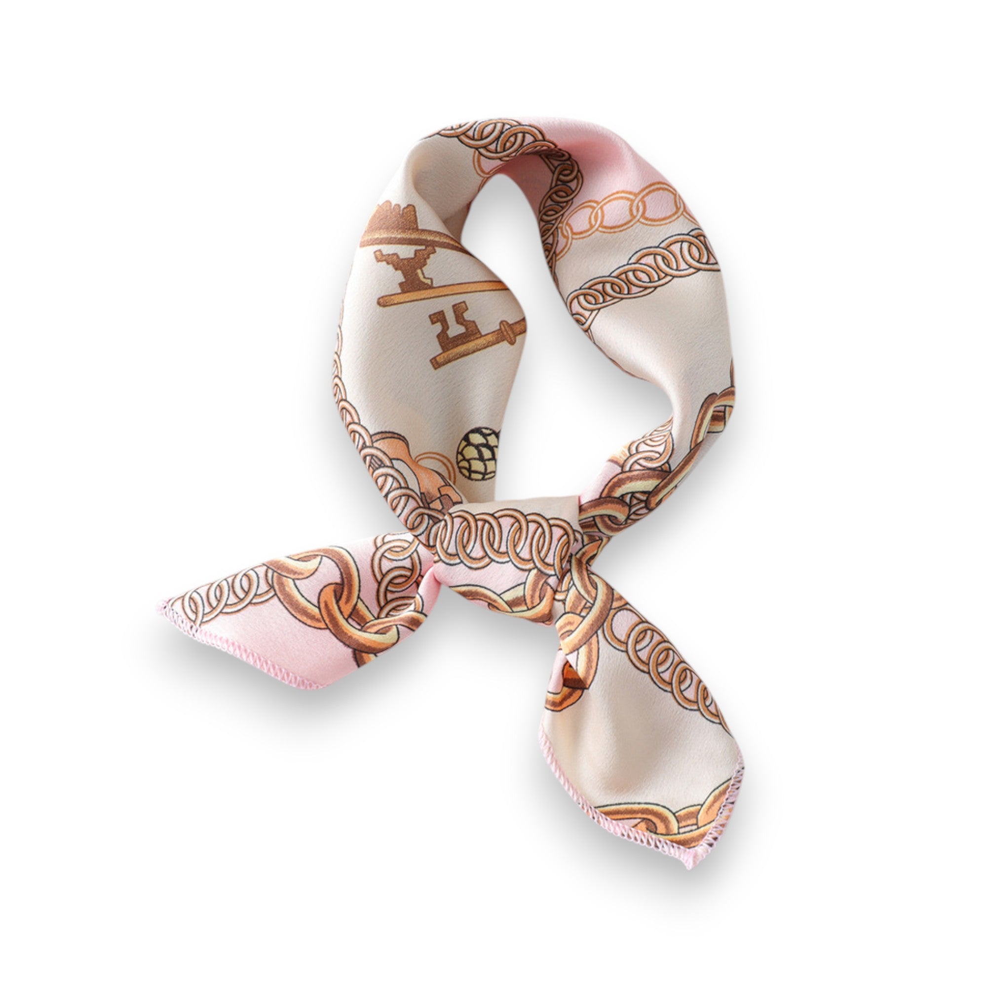 Anna-Kaci Women's Chain Print Satin Scarf with Luxury Inspired Design 20¡Á20 Inches