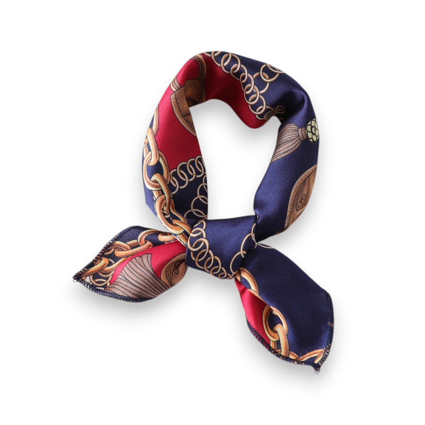 Anna-Kaci Women's Chain Print Satin Scarf with Luxury Inspired Design 20¡Á20 Inches