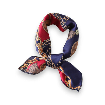 Anna-Kaci Women's Chain Print Satin Scarf with Luxury Inspired Design 20¡Á20 Inches