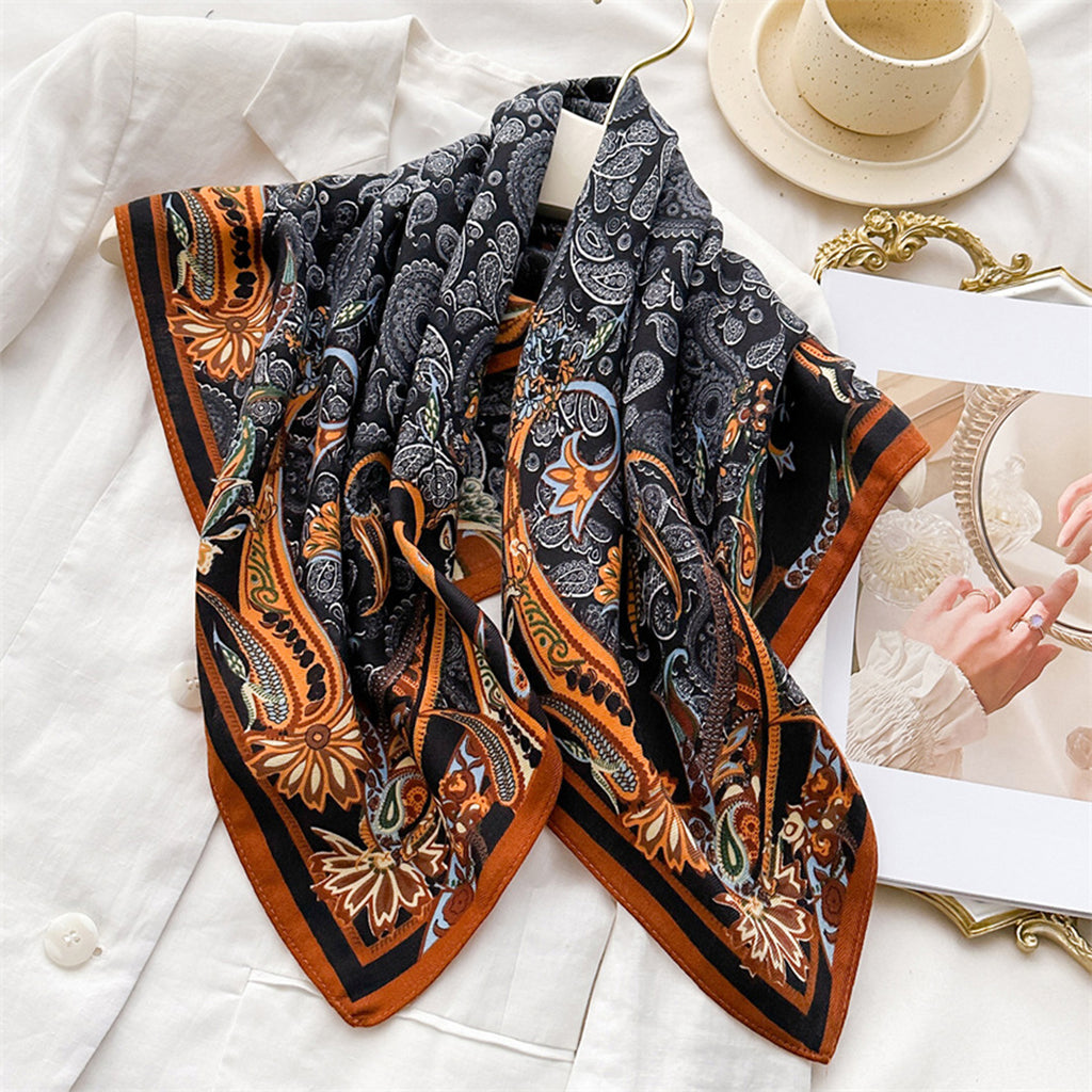 Anna-Kaci Women's Paisley Print Scarf with Classic Bohemian Design 27¡Á27 Inches
