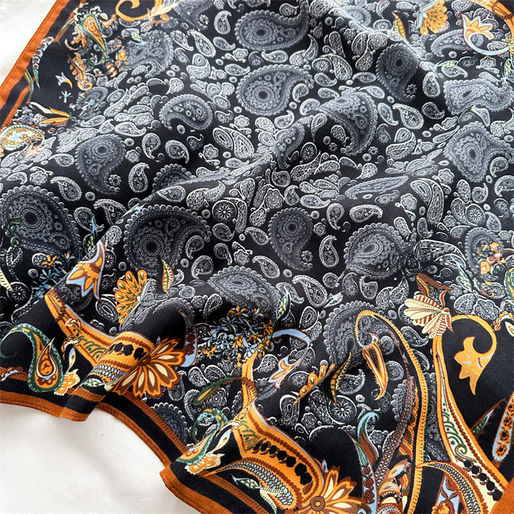 Anna-Kaci Women's Paisley Print Scarf with Classic Bohemian Design 27¡Á27 Inches