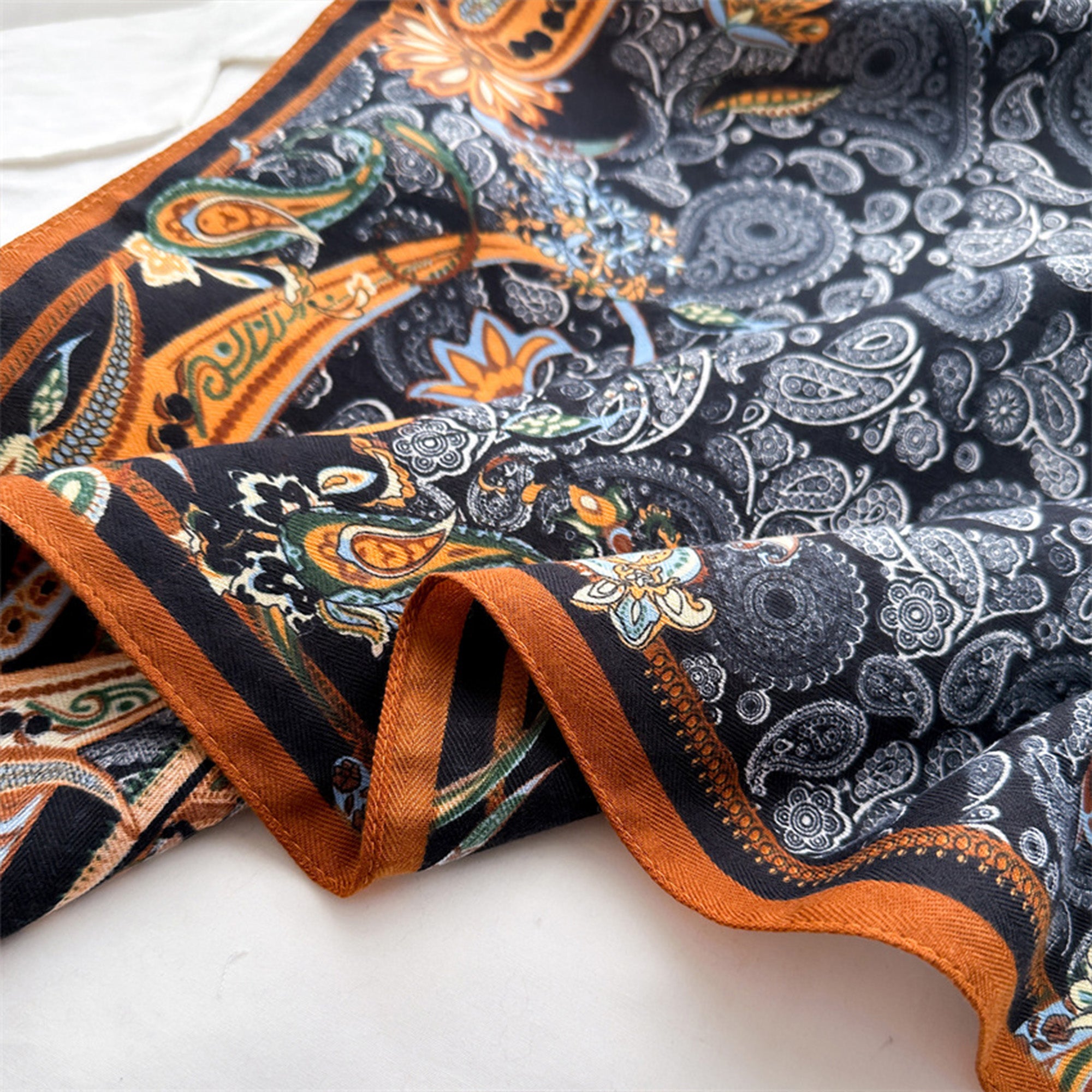 Anna-Kaci Women's Paisley Print Scarf with Classic Bohemian Design 27¡Á27 Inches