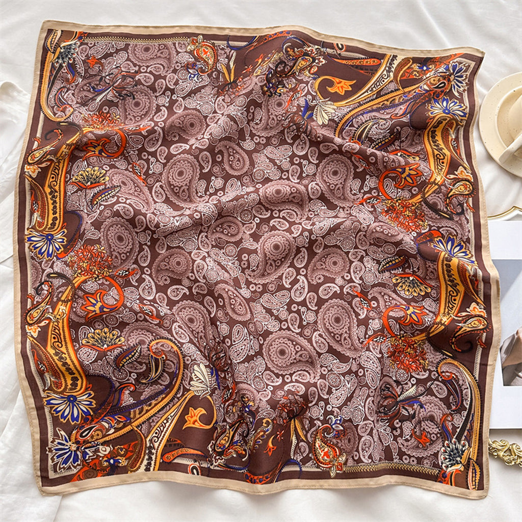 Anna-Kaci Women's Paisley Print Scarf with Classic Bohemian Design 27¡Á27 Inches