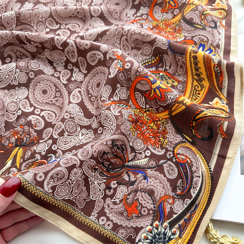 Anna-Kaci Women's Paisley Print Scarf with Classic Bohemian Design 27¡Á27 Inches