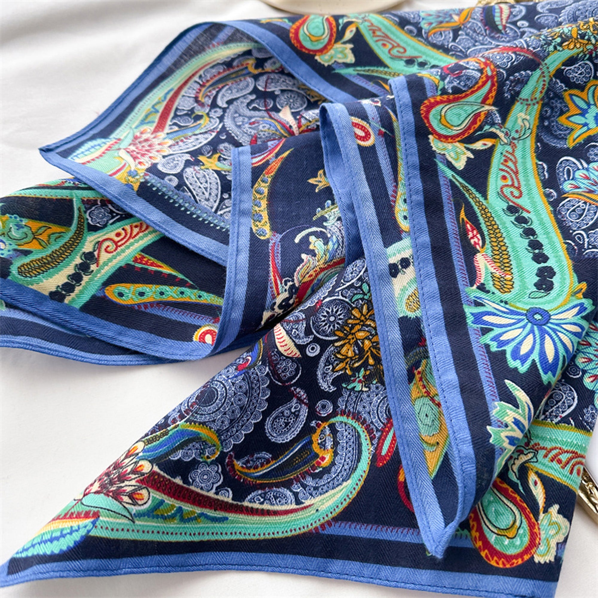 Anna-Kaci Women's Paisley Print Scarf with Classic Bohemian Design 27¡Á27 Inches