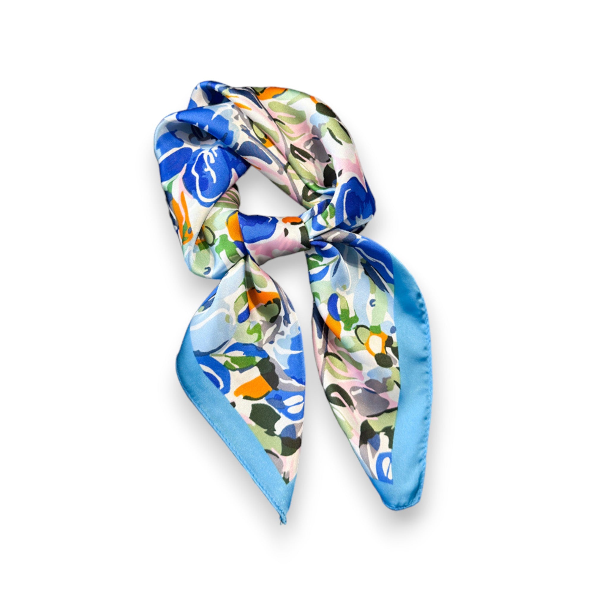 Anna-Kaci Women's Abstract Floral Scarf with Vibrant Watercolor Print 27¡Á27 Inches