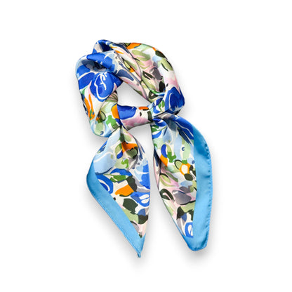 Anna-Kaci Women's Abstract Floral Scarf with Vibrant Watercolor Print 27¡Á27 Inches