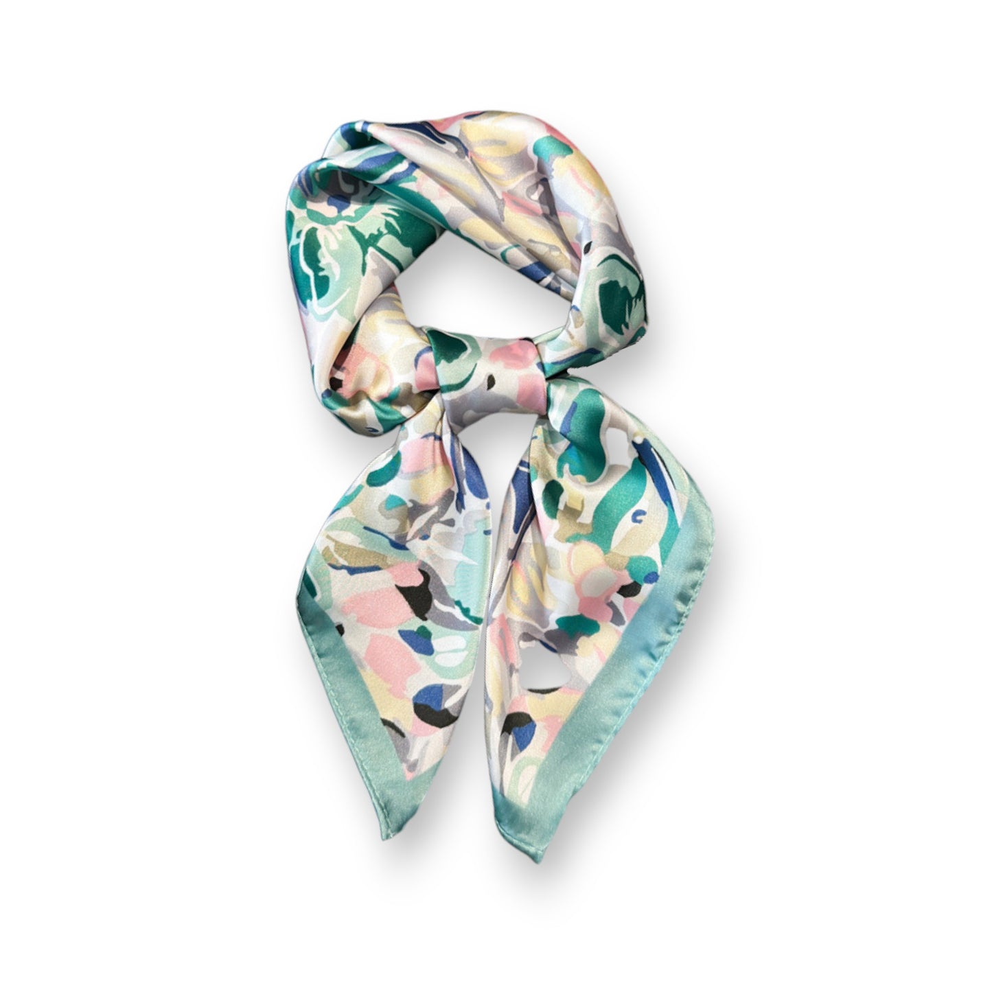 Anna-Kaci Women's Abstract Floral Scarf with Vibrant Watercolor Print 27¡Á27 Inches