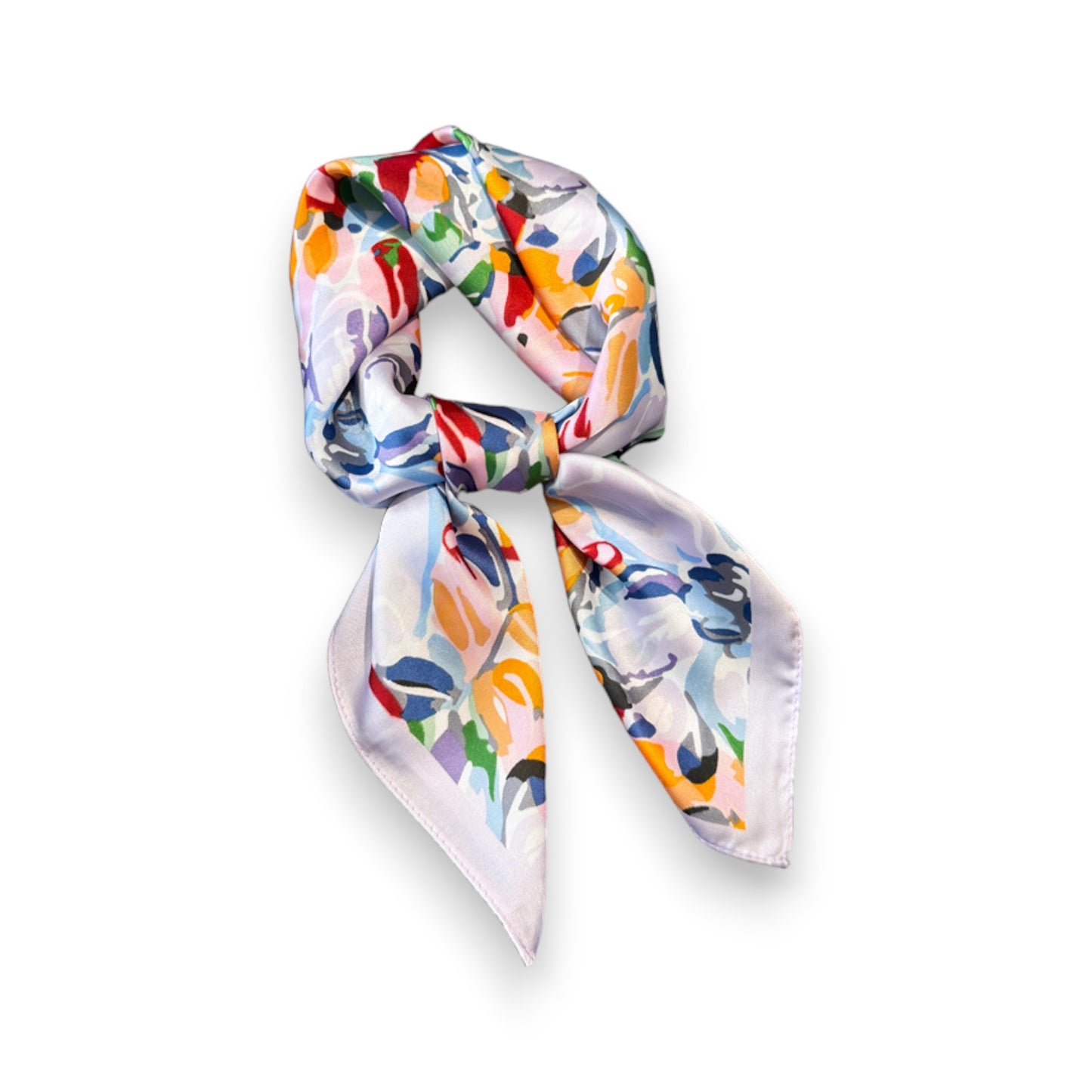 Anna-Kaci Women's Abstract Floral Scarf with Vibrant Watercolor Print 27¡Á27 Inches