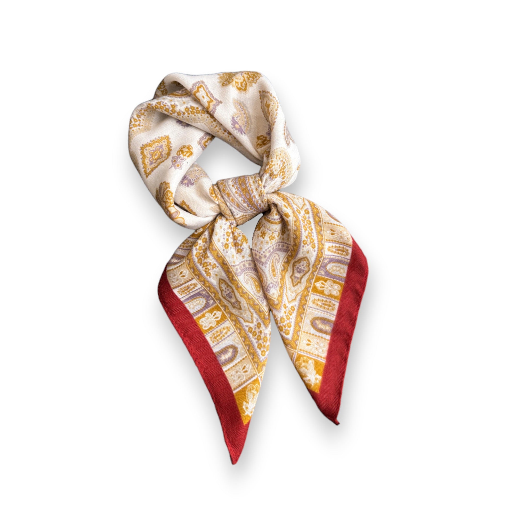 Anna-Kaci Women's Vintage Paisley Print Cotton Feel Scarf 27¡Á27 Inches