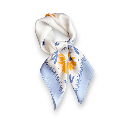 Anna-Kaci Women's Cute Scarf with Floral Print and Soft Glossy Finish 27¡Á27 Inches