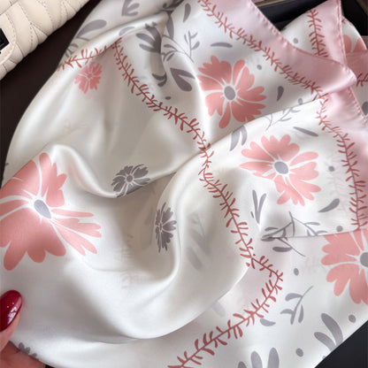 Anna-Kaci Women's Cute Scarf with Floral Print and Soft Glossy Finish 27¡Á27 Inches