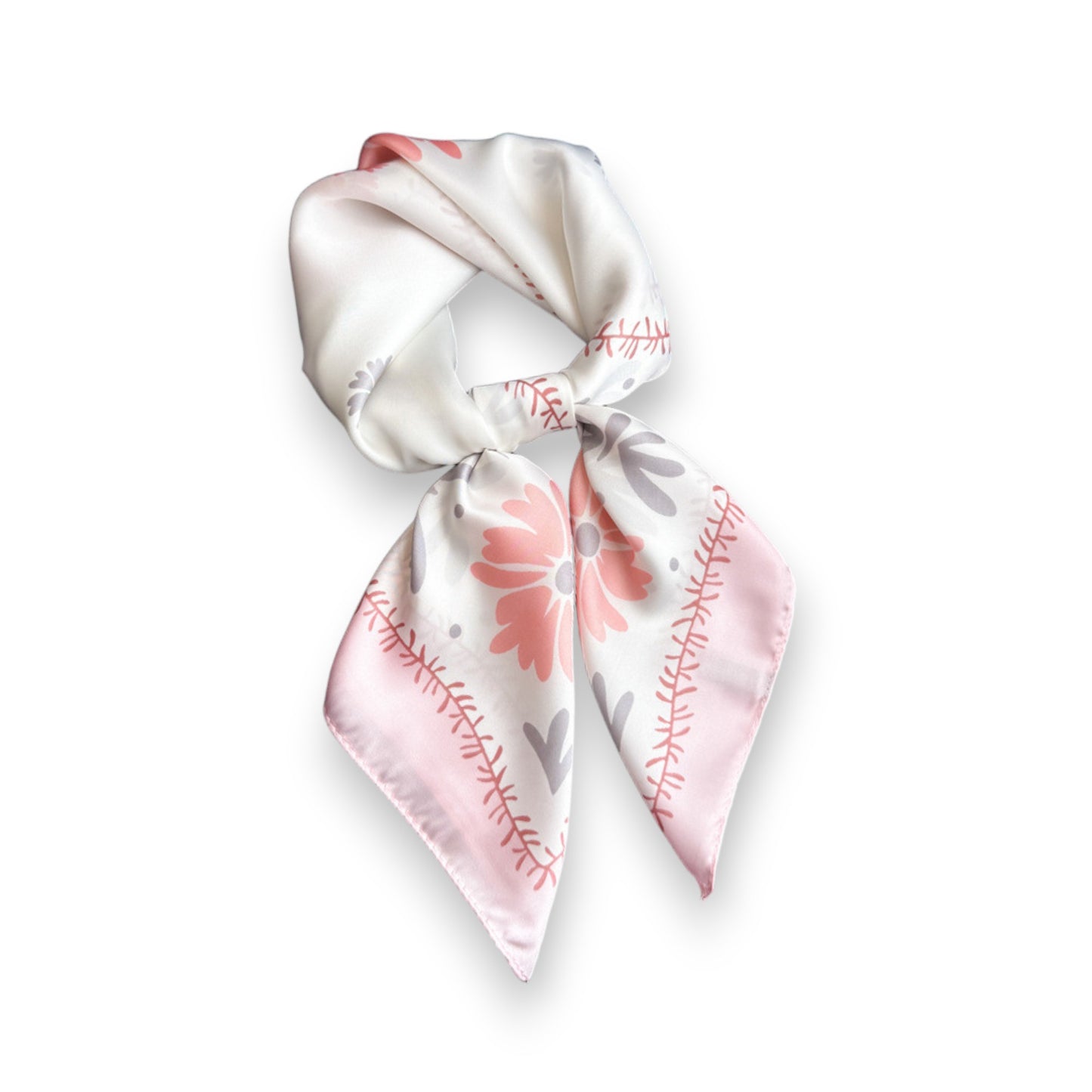 Anna-Kaci Women's Cute Scarf with Floral Print and Soft Glossy Finish 27¡Á27 Inches