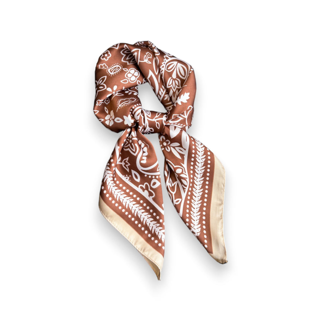 Anna-Kaci Women's Satin Scarf with Classic Paisley Print 27¡Á27 Inches