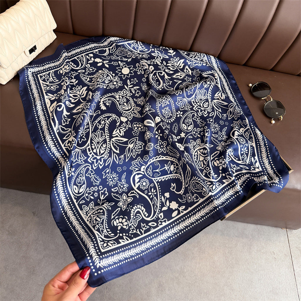Anna-Kaci Women's Satin Scarf with Classic Paisley Print 27¡Á27 Inches