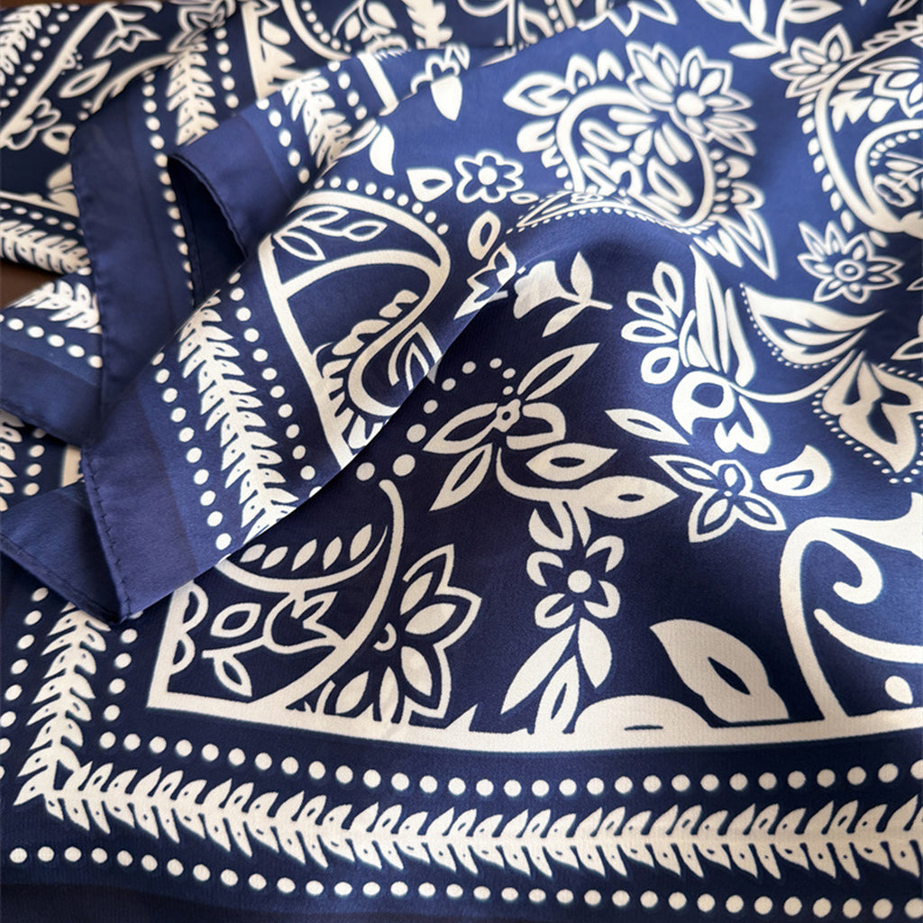 Anna-Kaci Women's Satin Scarf with Classic Paisley Print 27¡Á27 Inches