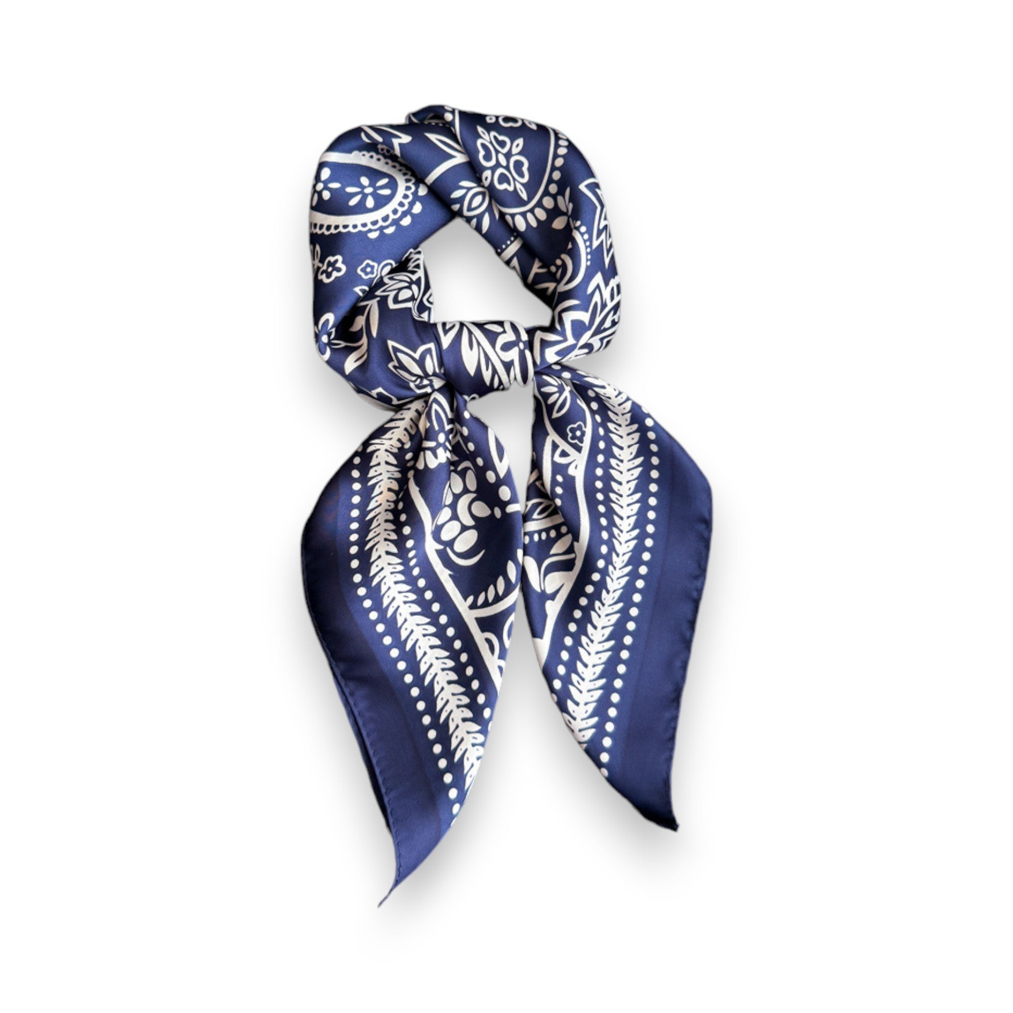 Anna-Kaci Women's Satin Scarf with Classic Paisley Print 27¡Á27 Inches