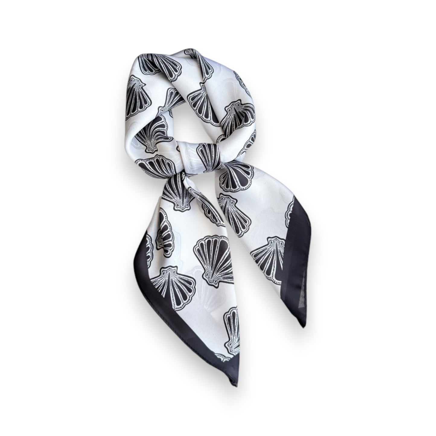 Anna-Kaci Luxury Satin Shell Print Scarf for Various Occasion 27¡Á27 Inches