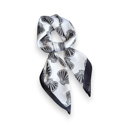 Anna-Kaci Luxury Satin Shell Print Scarf for Various Occasion 27¡Á27 Inches