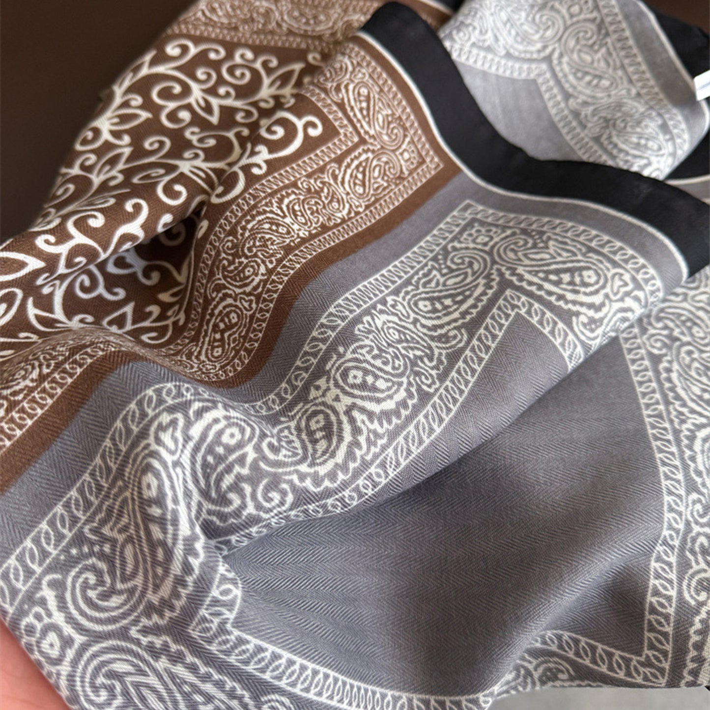 Anna-Kaci Women's Faux Velvet Scarf with Multi-Tone Bandana Patchwork Print 27¡Á27 Inches