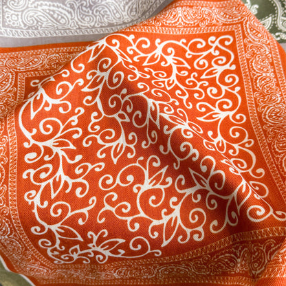 Anna-Kaci Women's Faux Velvet Scarf with Multi-Tone Bandana Patchwork Print 27¡Á27 Inches