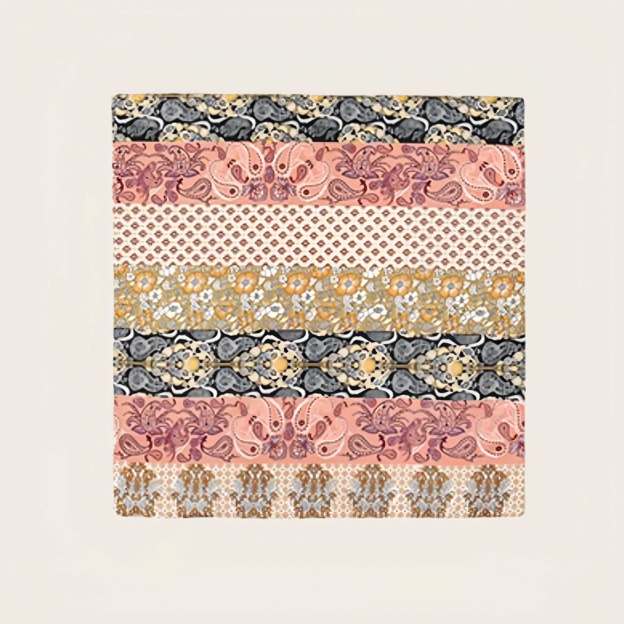 Anna-Kaci Women's Paisley Print Satin Square Scarf with Dual-Tone Design 35.5x35.5in