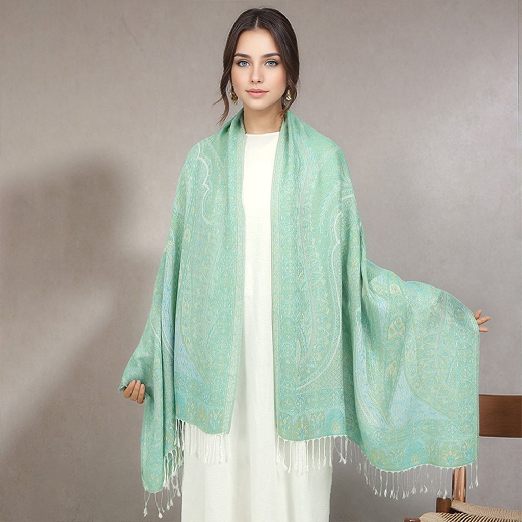 Anna-Kaci Soft Paisley Wrap Shawl with Fringe Lightweight Warm Oversized Scarf 72.5¡Á28 Inches