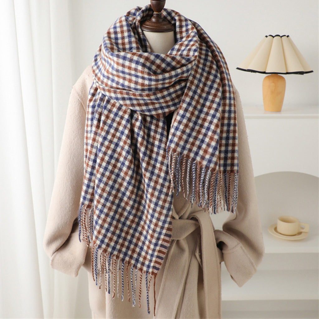 Anna-Kaci Plaid Winter Scarf Soft Cozy Woven Wrap with Fringe Edges 81¡Á26.5 Inches