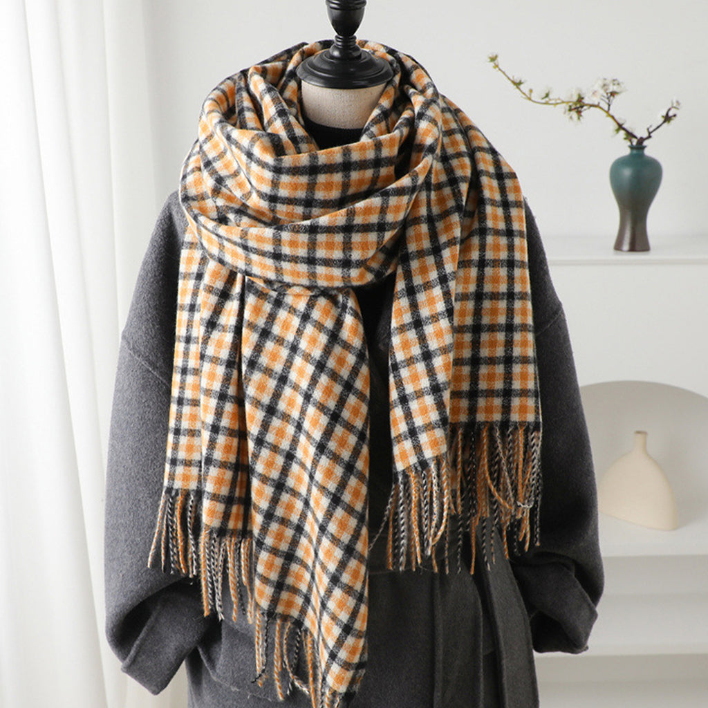 Anna-Kaci Plaid Winter Scarf Soft Cozy Woven Wrap with Fringe Edges 81¡Á26.5 Inches