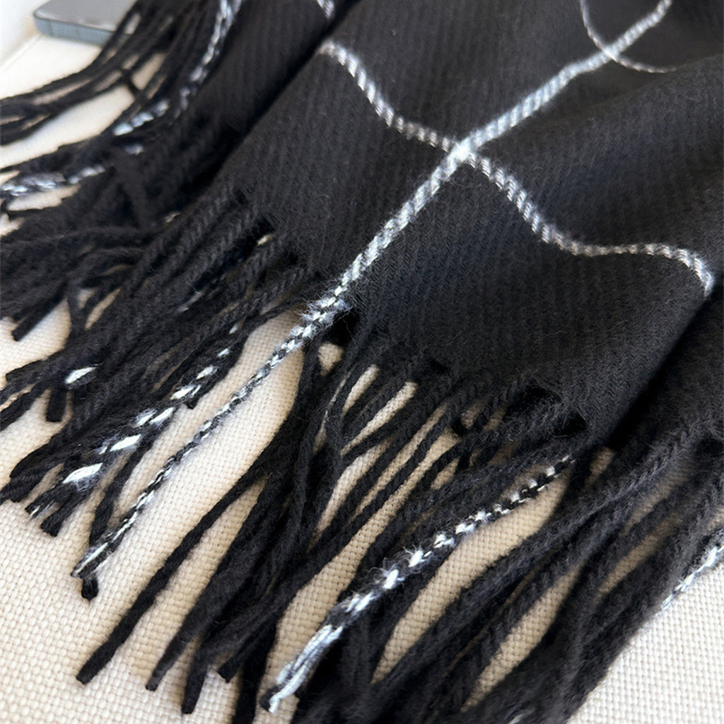 Anna-Kaci Plaid Winter Scarf Soft Warm Woven Long Shawl with Fringe Edges 78.5¡Á23.5 Inches