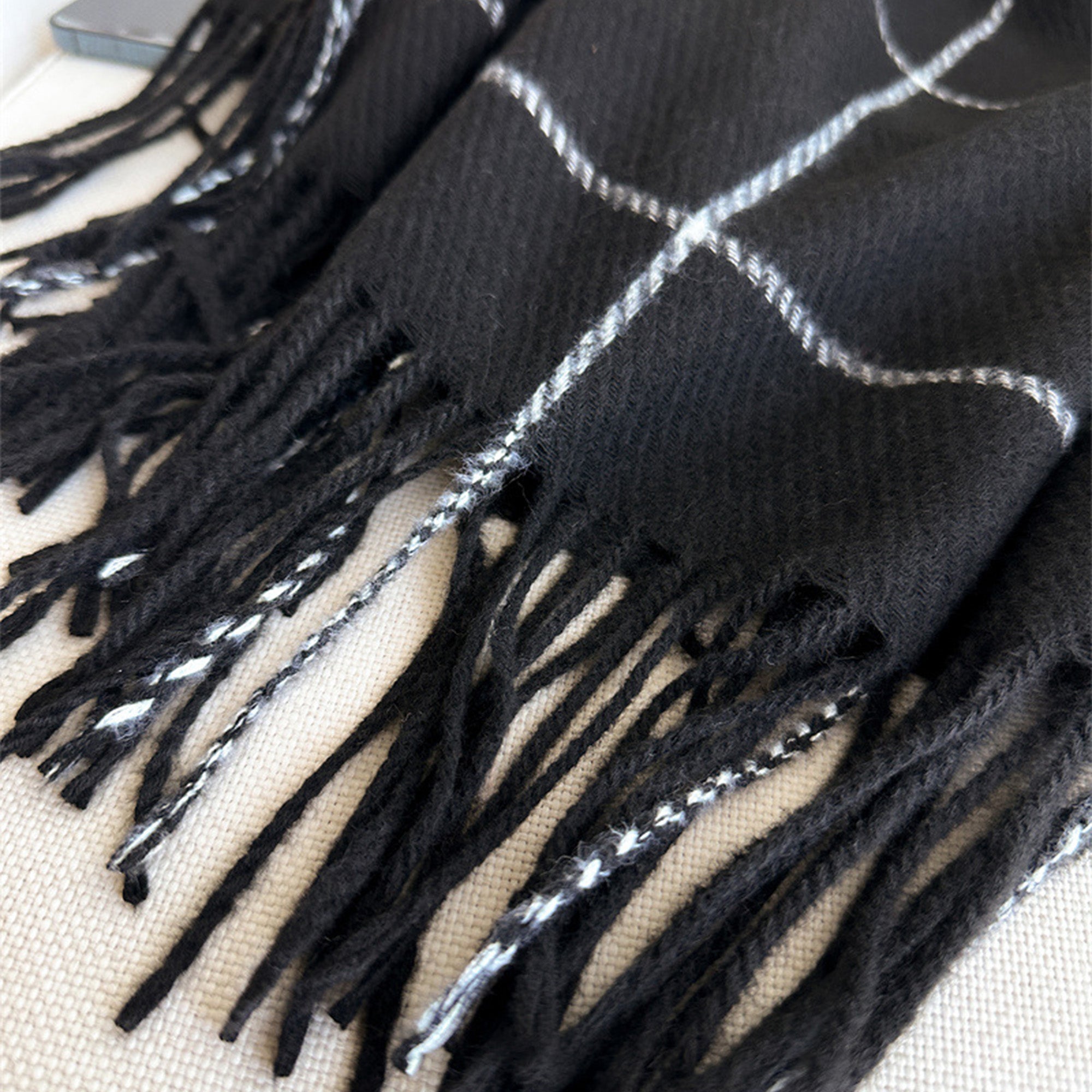 Anna-Kaci Plaid Winter Scarf Soft Warm Woven Long Shawl with Fringe Edges 78.5¡Á23.5 Inches