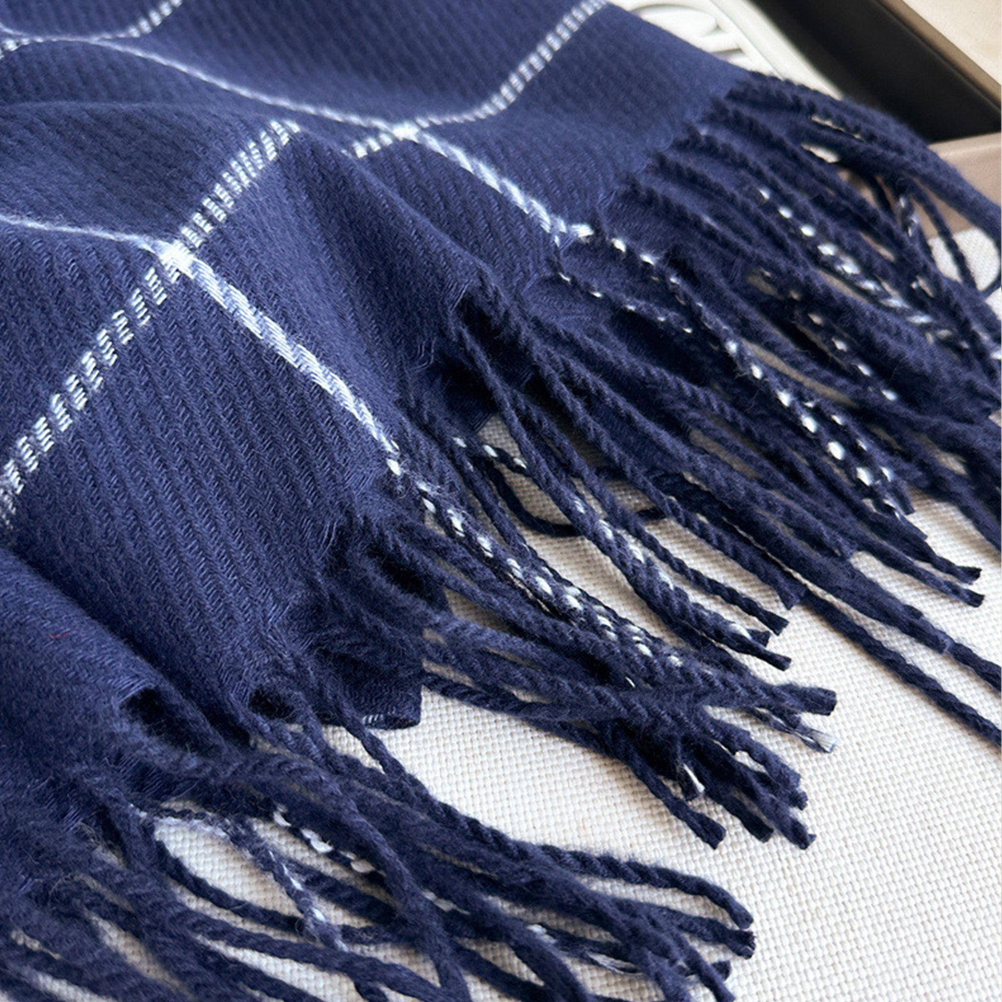 Anna-Kaci Plaid Winter Scarf Soft Warm Woven Long Shawl with Fringe Edges 78.5¡Á23.5 Inches
