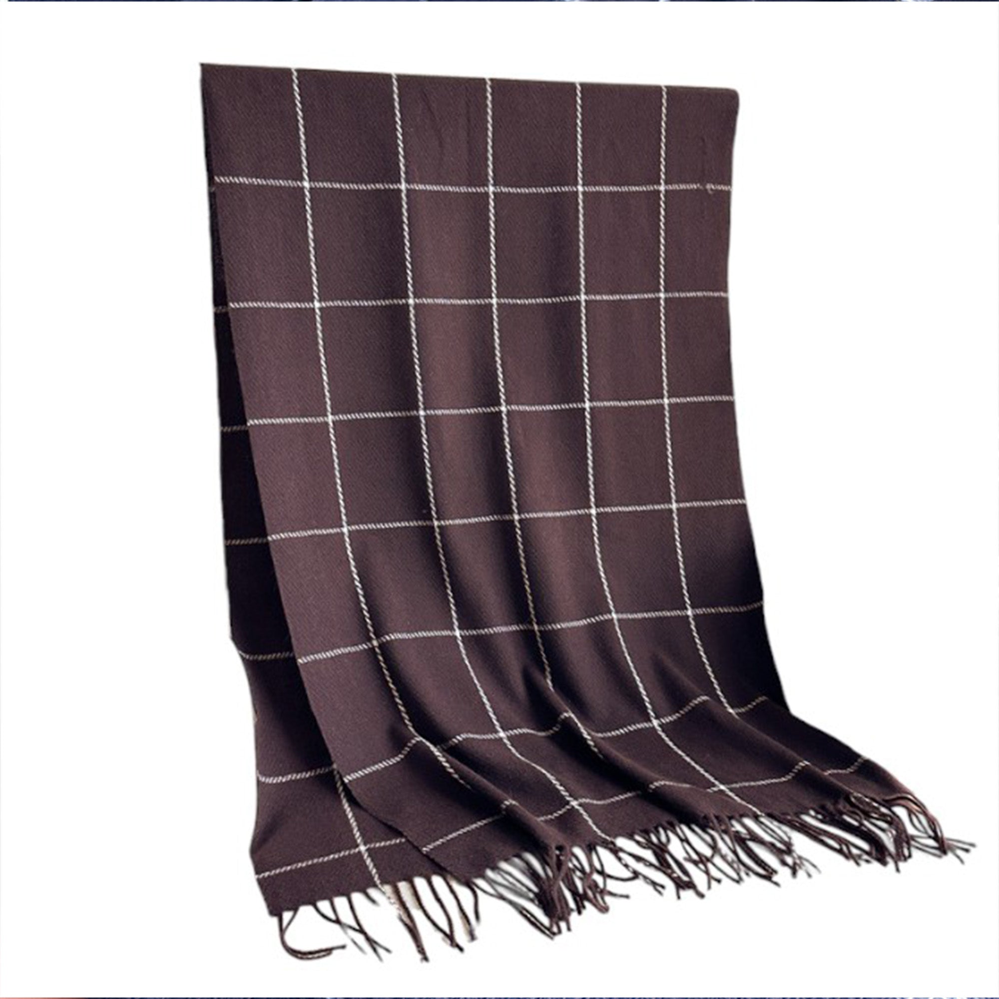 Anna-Kaci Plaid Winter Scarf Soft Warm Woven Long Shawl with Fringe Edges 78.5¡Á23.5 Inches