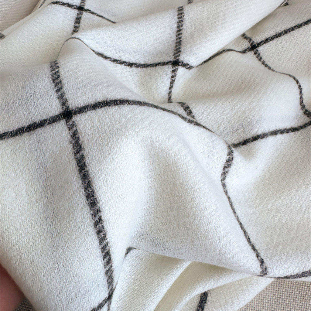 Anna-Kaci Plaid Winter Scarf Soft Warm Woven Long Shawl with Fringe Edges 78.5¡Á23.5 Inches