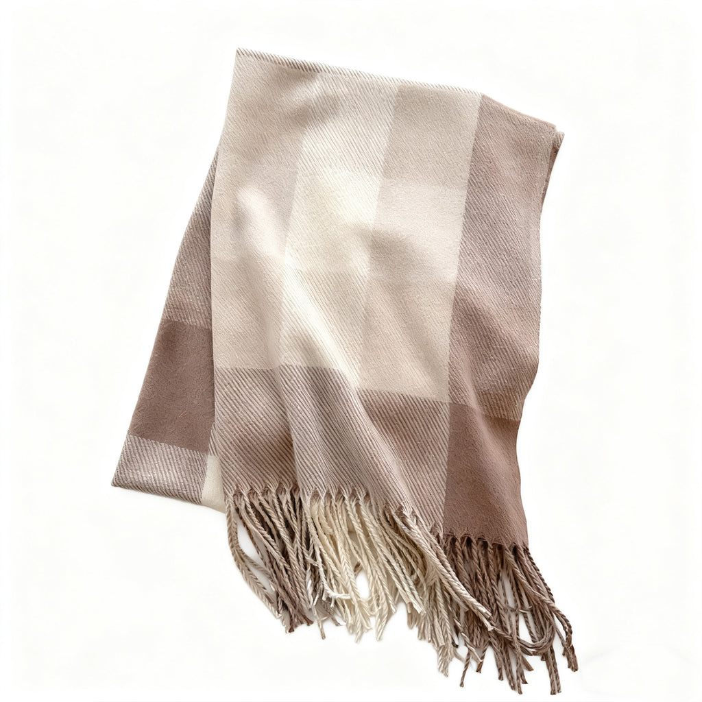 Anna-Kaci Soft Plaid Oversized Scarf with Cozy Woven Texture and Fringe Hem 78.5¡Á26 Inches