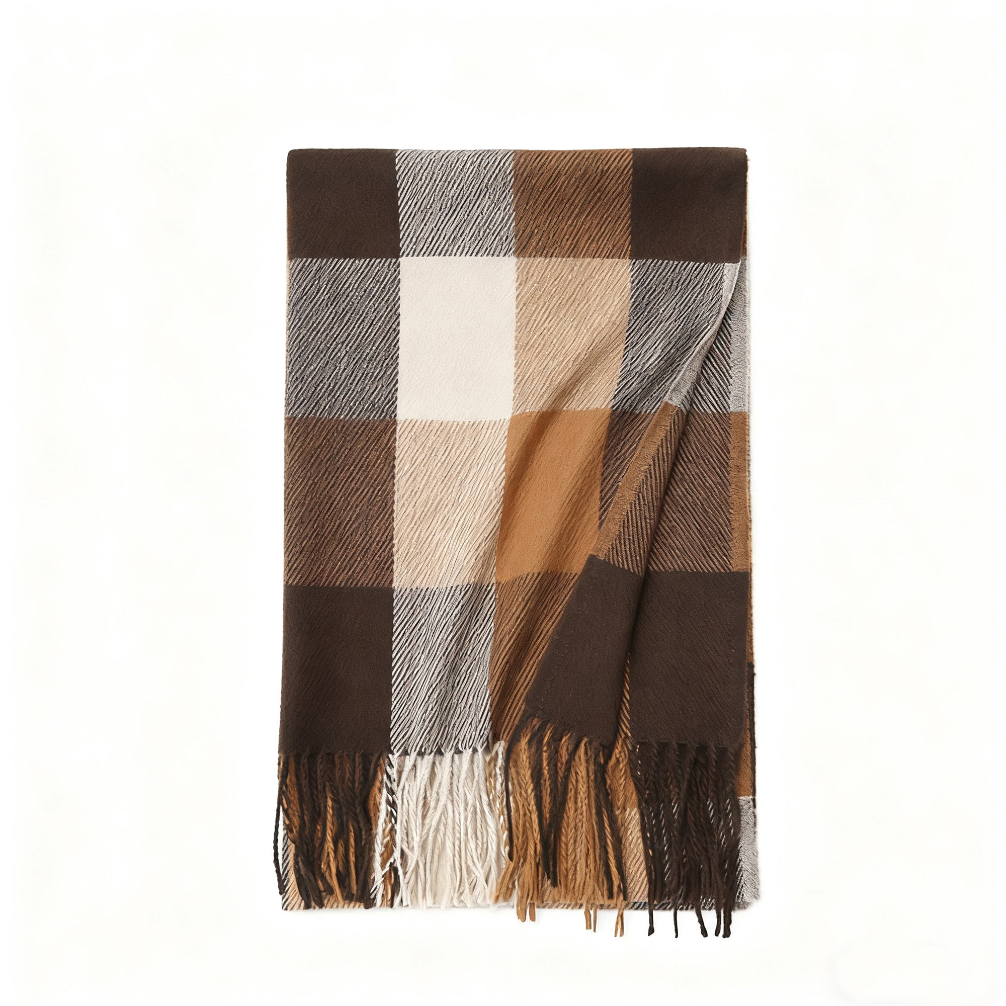 Anna-Kaci Soft Plaid Oversized Scarf with Cozy Woven Texture and Fringe Hem 78.5¡Á26 Inches