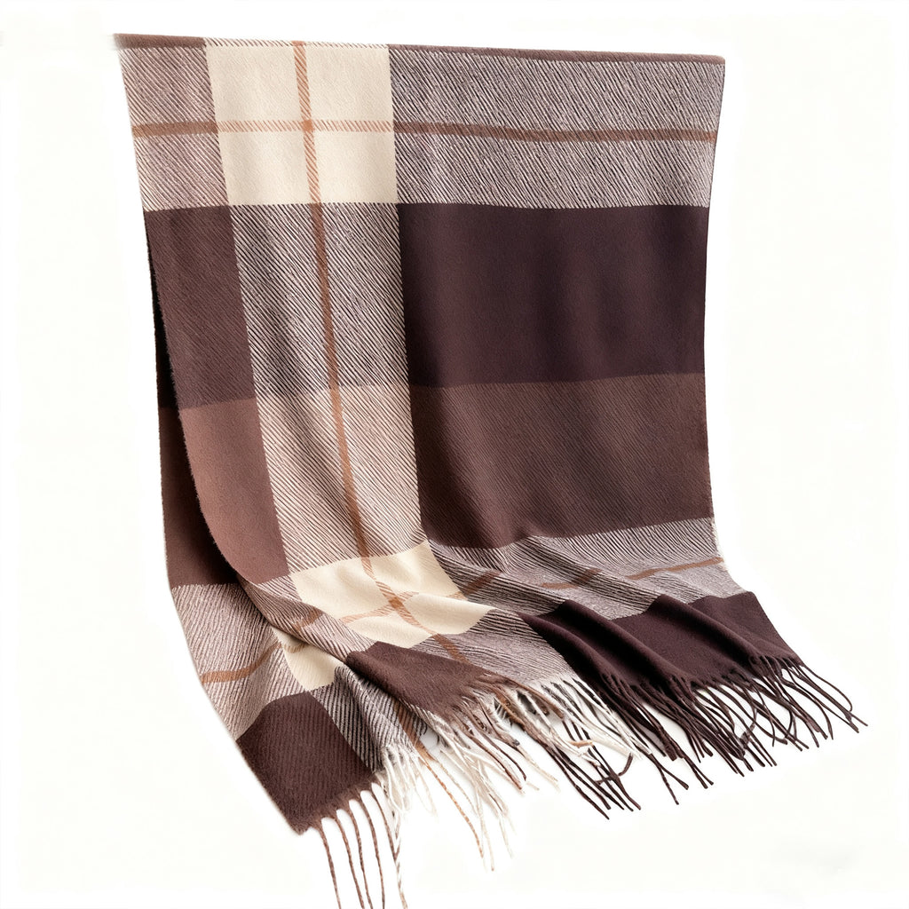 Anna-Kaci Soft Winter Plaid Scarf with Warm Cozy Feel and Fringe Trim 78.5¡Á26 Inches