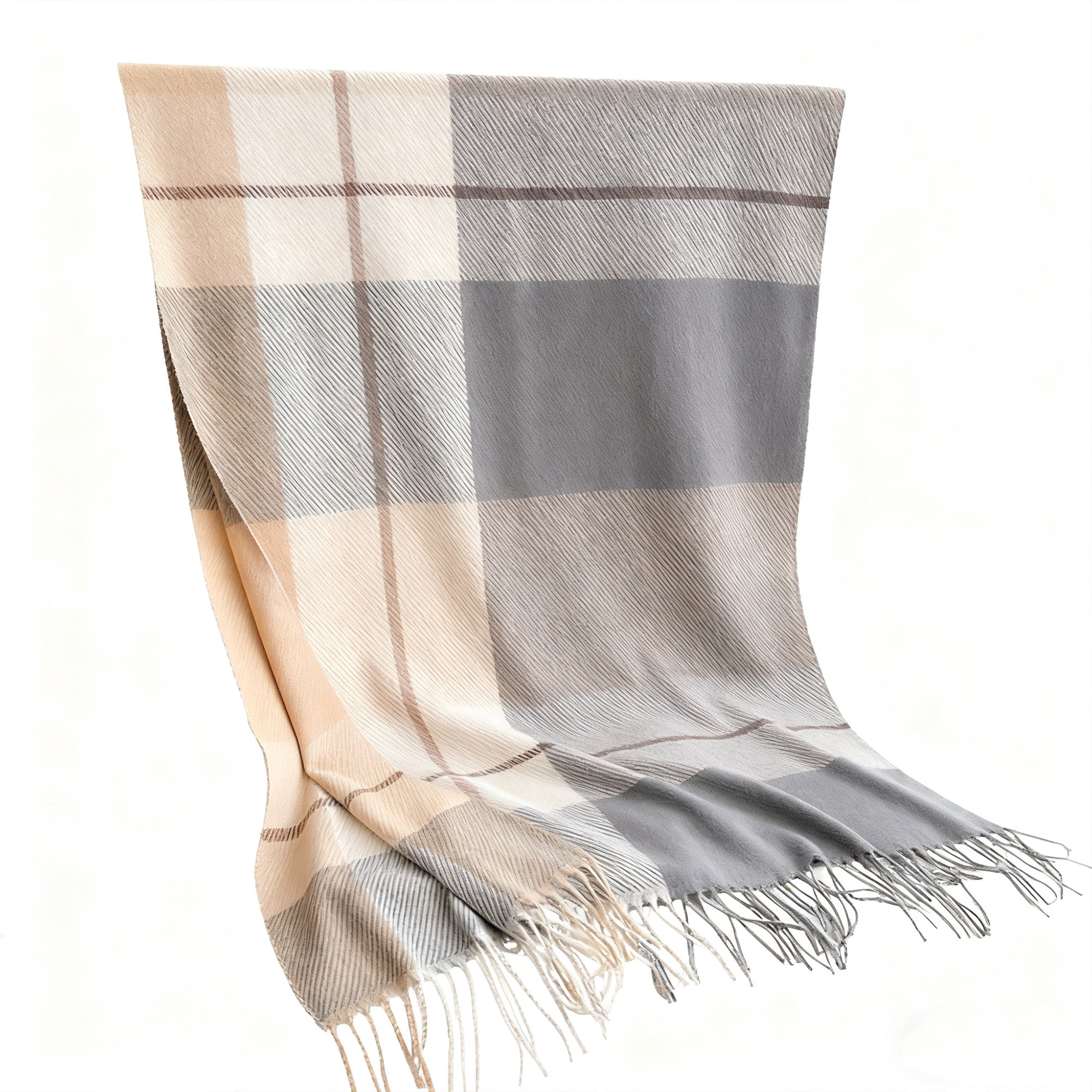 Anna-Kaci Soft Winter Plaid Scarf with Warm Cozy Feel and Fringe Trim 78.5¡Á26 Inches