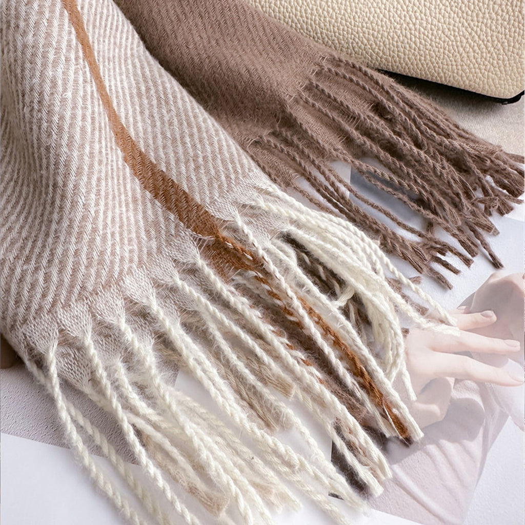 Anna-Kaci Soft Winter Plaid Scarf with Warm Cozy Feel and Fringe Trim 78.5¡Á26 Inches