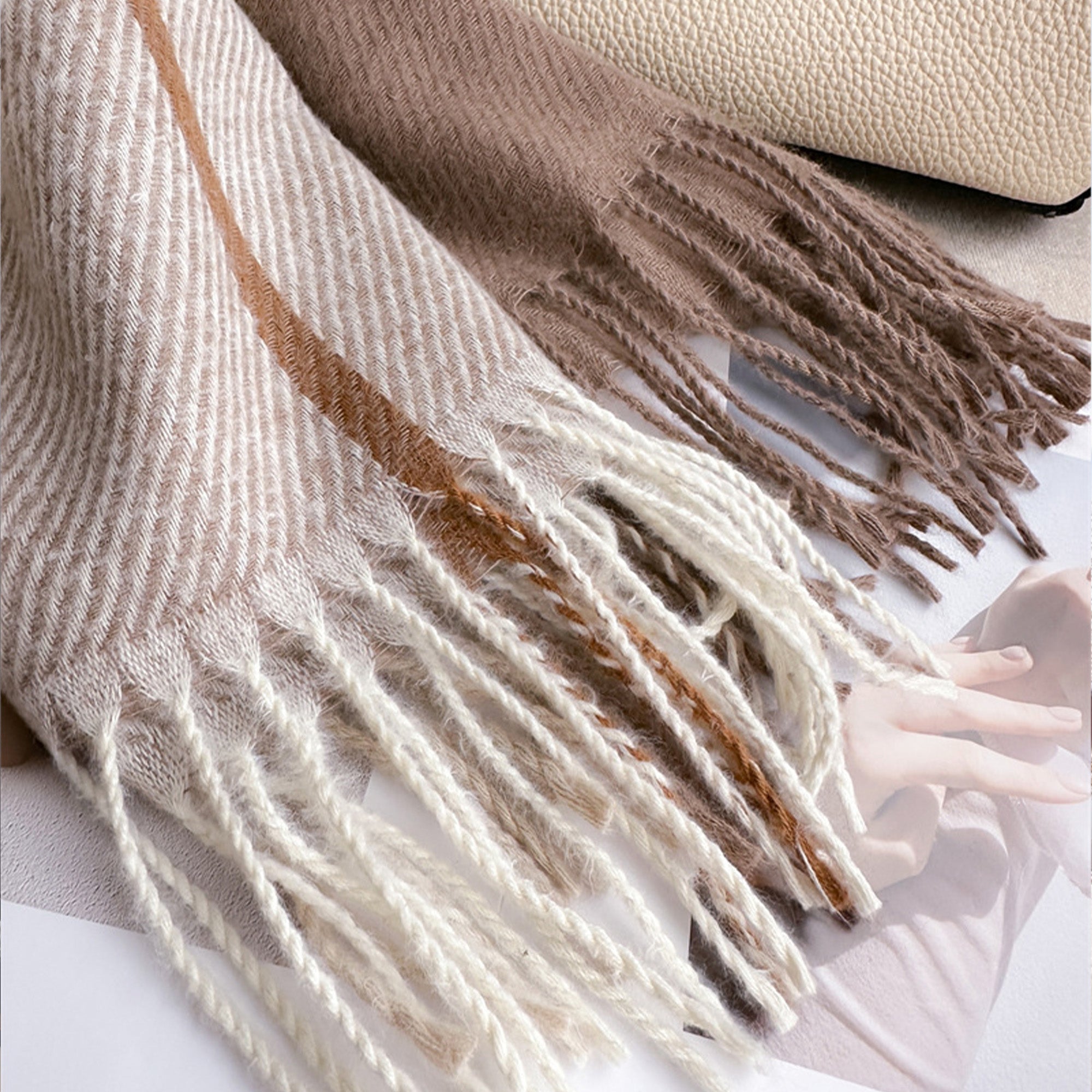 Anna-Kaci Soft Winter Plaid Scarf with Warm Cozy Feel and Fringe Trim 78.5¡Á26 Inches