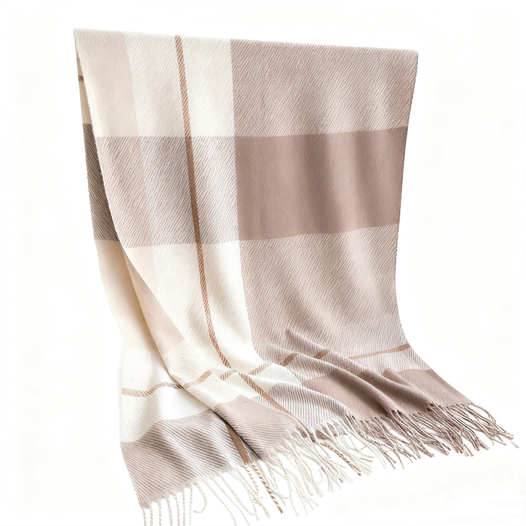 Anna-Kaci Soft Winter Plaid Scarf with Warm Cozy Feel and Fringe Trim 78.5¡Á26 Inches
