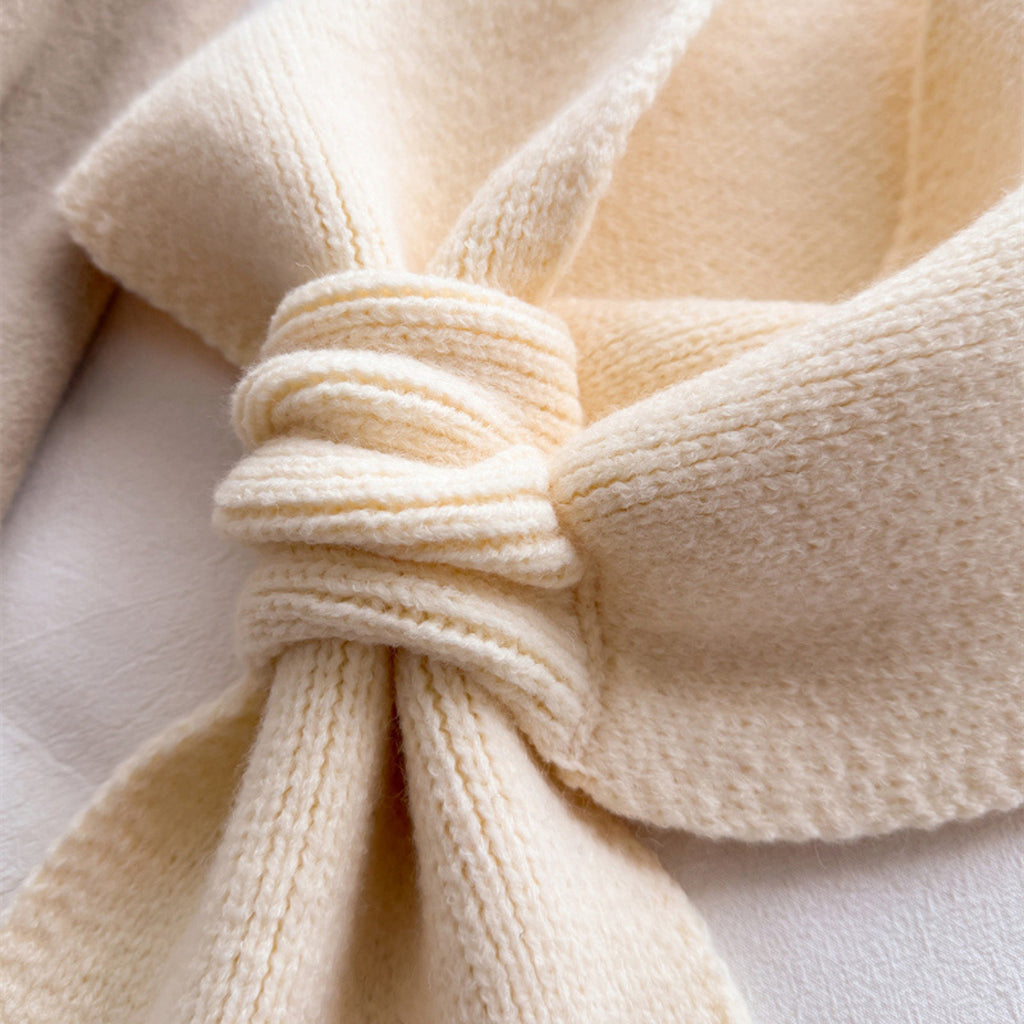 Anna-Kaci Women's Soft Knit Scarf with Pull-Through Loop Design, Cozy Textured Fabric and Easy Draped Styling for Everyday Wear 29.5x7in